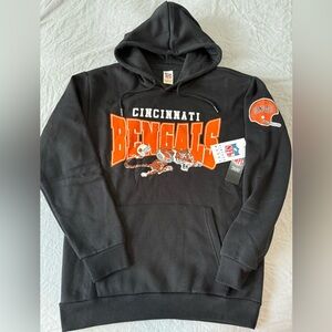 #260 (NWT) CINCINNATI BENGALS BLACK HOODIE NFL PULLOVER!